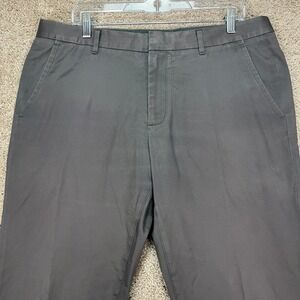 Bonobos Pants Mens 36x32 Gray Flat Front Friday Chinos Dress Business‎ Trousers
